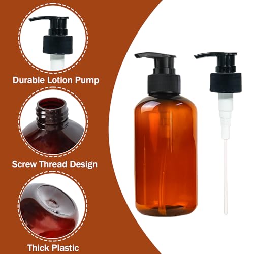 24 PCS Pump Bottles Lotion Dispenser, 8oz/250ml Plastic Dispenser Portable Bottle Reusable Leak Proof Pump Bottle for Shampoo, Hair Conditioner, Kitchen, Bathroom, Travel3