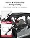KEMIMOTO Soft Upper Doors Compatible with Polaris General 4 1000 / XP 4 1000 Upgraded YKK Zipper Fits with Side Mirrors Soft UTV Cab Enclosure Upper Window Pair Kit Replace 2883453