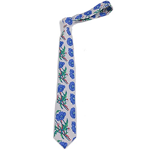 Image of Mantieqingway Men's Cotton Floral Neck Tie 2.56'' Printed Skinny Tie