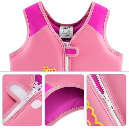 OSHYLE Children's Girls Boys Swimming Vest for Toddlers with Adjustable Safety Straps Age 6-9 (Whales, L) - Image 3