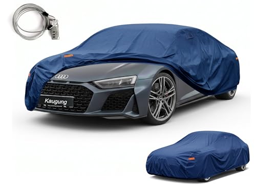 Image of Kaugung Custom Fit Car Cover for Audi R8 (2008-2024), Heavy Duty Waterproof All Weather Outdoor Protection, Breathable Full Exterior Cover with Vent, Rain Sun Snow UV Proof