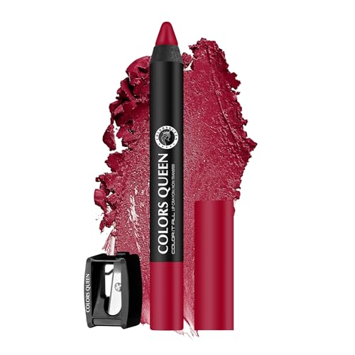 Image of Colors Queen Color It All Long Lasting Crayon Lipstick | Up to 18 Hours Stay | Matte Finish | Waterproof & Light Weight| Smudge Proof & Non-Transferable | Lipstick for Women (Make It Happen,3.5g)