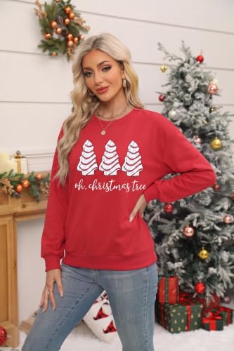 Oh Christmas Tree Snack Cake Sweatshirt for Women - Image 3