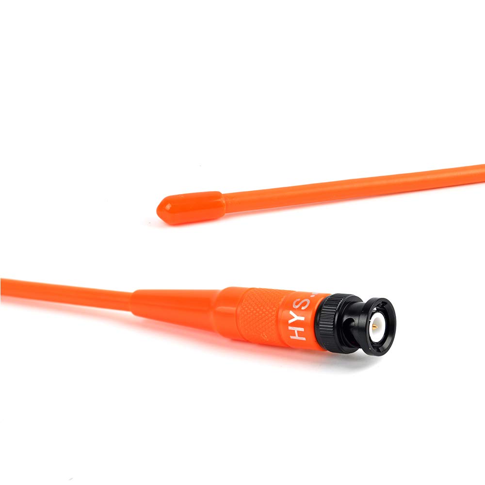 HYS 771N BNC 2m/70cm antenne 15,6 Pouces UHF/VHF Antenne Compatible avec 144/430 MHz Cobra Midland Uniden Portable Portable BNC Walkie Talkie (Orange)