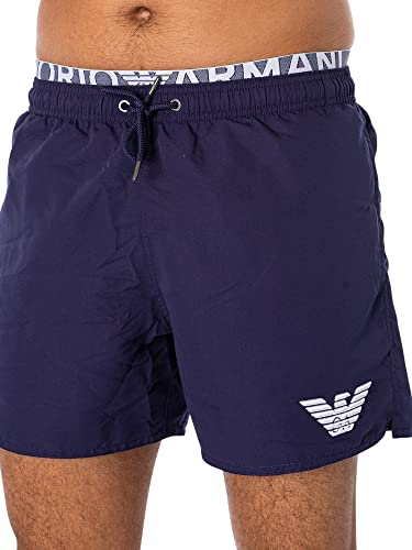 Emporio Armani Men's Standard Logo Band Boxer, Eclipse, Extra Small #TOP2