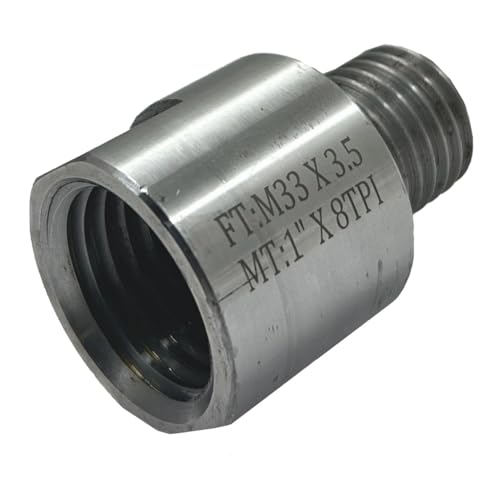 Adattatore per mandrino per tornio di qualità (FT M33 x 3,5 a MT 1 x 8 TPI)