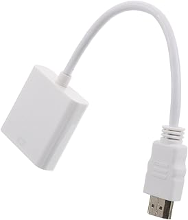 Adaptador HDTV Vga de Alta Cable Convertidor de Señal para Video Instalación Rápida Compatible con Sistemas de Cine Casa Salas de Reuniones y Aulas Cable Adaptador Blanco
