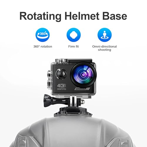 Kit de accesorios para cámara con base giratoria de 360° y ventosa para cámara 4K estable 6