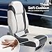 PEXMOR Boat Seats Low/High Back, Folding Boat Seat Included, Fold-Down Fishing Boat Seats Waterproof Captain Boat Seat w/Aluminum Hinges & Thick Soft Cushion, 2 Packs (High Back-Grey & White)