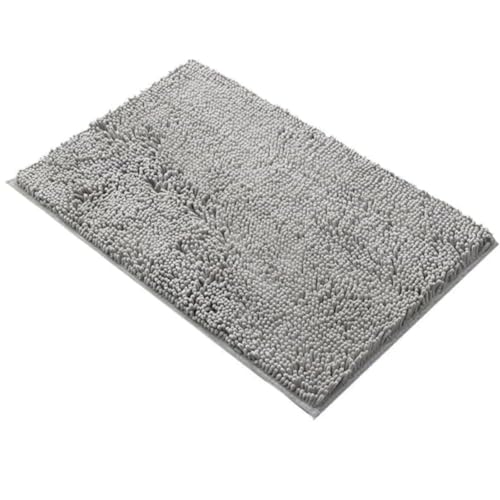 ZWOIVHE Ovanor Tapis Ultra-Absorbant pour Pattes d'animaux - Tapis d'Entrée Absorbant Anti-Dérapant, pour Chien et Chat ﻿ (50×80cm,Gris-a)