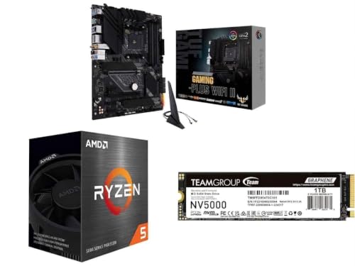 Image of NEWEGG Motherboard CPU SSD Combo - B550-PLUS ATX Motherboard Bundle with Ryzen 5 5500 6-Core 3.6 GHz CPU and NV5000 M.2 2280 1TB SSD TM8FGM001T0C101