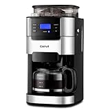 Gevi 10-Cup Drip Coffee Maker with Burr Grinder | Programmable Timer, 1.5L Water Tank, Reusable Filter, Warming Plate, All-in-One Brew & Grind Coffee Machine