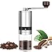 innislink Manuelle Kaffeemühle, Kaffeemühle Hand aus Edelstahl HandKaffeemühle kegelmahlwerk, Espressomühle handmühle mit 6 Mahlgradeinstellung, Tragbare Kaffee Mühle manuell Kapazität 35g - Silber