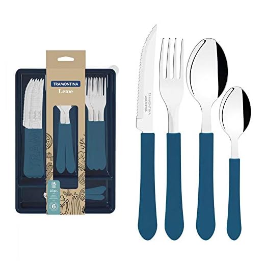 FAQUEIRO INOX 25PC LEME AZU