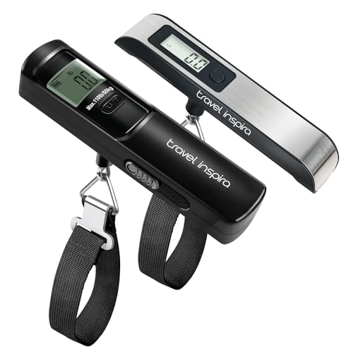 travel inspira Luggage Scale, Travel Essentials, Portable Digital Hanging Baggage Scale for Travel, Suitcase Weight Scale