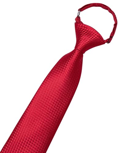 Image of Hi-Tie Boys Tie Pre-Tied Pocket Square Set Adjustable Kids Neckties Age 7-11 Years School UniForm Graduation