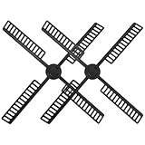 Mikinona Molino de Viento Solar de Resina 41x41 Cm, 2 Juegos de Aspas Giratorias para Jardín y Patio, Reemplazo Resistente al Agua para Molino de Viento Decorativo al Aire Libre