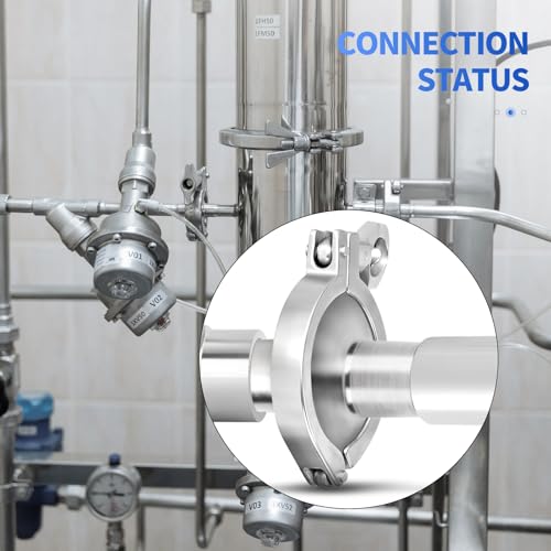 Miniatura 7 de Ergaoboy 2 Piezas De 1,5 Tri Clamp A 3 8 Bsp Macho, Accesorio Sanitario De Acero Inoxidable 304 Con Férula De 50,5 Mm De Diámetro Exterior, Conector Para Elaboración Casera De Cerveza
