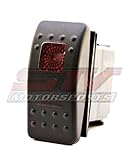 STVMotorsports Red Auto Rocker Switch ON/ON/Off 12V LED Light 3 Positions 6 Pin Waterproof for LED Light Bar Off Road