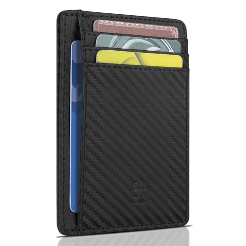Image of GH GOLD HORSE Slim RFID Blocking Card Holder Minimalist Leather Front Pocket Wallet for Women | Slim