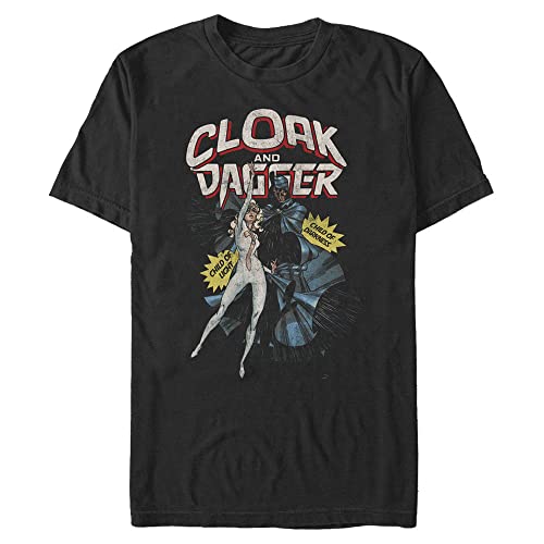 T-shirt Marvel noir en coton doux taille 4XL homme