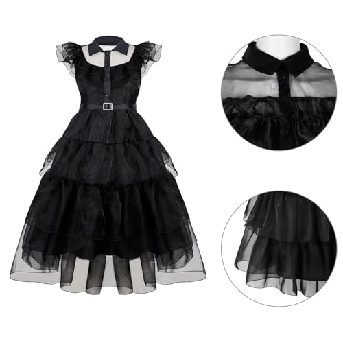 Vestido vintage gótico negro disfraz cosplay fiesta miniatura 2