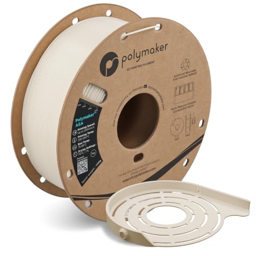 PolyLite ASA Filament 1.75mm Natural, 1kg - Heat & Weather Resistant, Perfect for Outdoor 3D Printing