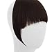 REECHO Fashion One Piece Clip in Hair Bangs/Fringe/Hair Extensions (Thick Full Length Bangs, Dark Brown)