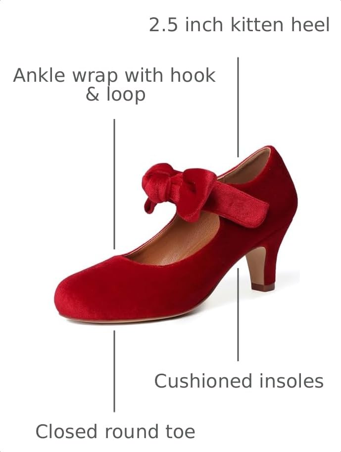 Image of Mostrin Fashion Vintage Womens Small Bowtie Platform Pumps Ladies Sexy High Heeled Shoes
