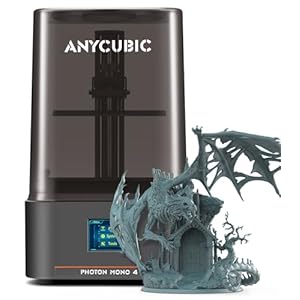 ANYCUBIC Photon Mono 4 10K Resin 3D Printer, 7” HD Mono LCD Screen, Power Off Resume, Upgraded Light Source, Print Volume 6.04” x 3.43” x 6.49”