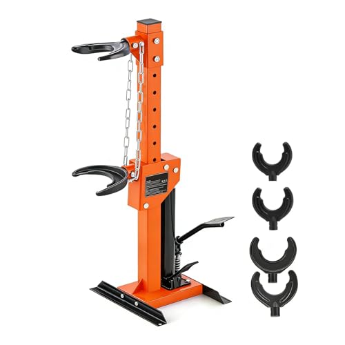 Garvee Hydraulic Shock Spring Compressor Heavy Duty Foot-Operated Coil Spring Compressor Tool Universal Fit for Cars SUVs and Trucks Professional Auto Repair for Shop and Home DIY Orange