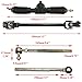 PRO BAT 300mm/11.8'' Steering Wheel Steel Kit with 22mm 7/8'' Universal Handlebar Mounting Clamps 320mm/12.6'' Gear Rack Pinion Adjustable Shaft Set for 110cc Go Kart Golf Buggy UTV