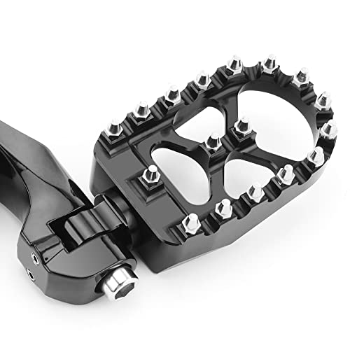 Bravema Motorcycle Highway Foot Pegs, Footpeg Pedals, 1.25 Inch Highway Bar Footpegs Fit For Harley Touring Honda Kawasaki Suzuki Yamaha (Middle Size) #TOP5