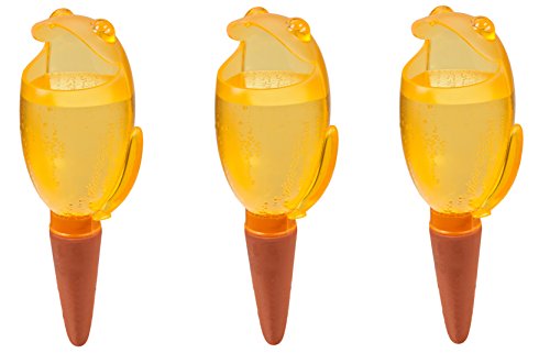 Preisvergleich Produktbild Scheurich Wasserspender Froggy XL / 620ml / 3X Lila / Bewässerungskugel für Pflanzen Wasserspeicher Gießhilfe mit Tonfuß