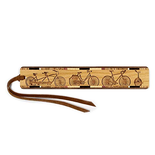 Bicycles Wooden Engraved Bookmark