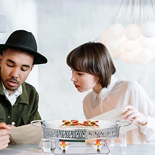 Cabilock Wärmespeicherplatte Speisenwärmer Buffet Warmhaltebehälter Kerzen Tellerwärmer Buffetwärmer Warmhalteplatte für… – Bild 4
