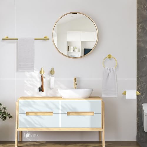 image for TURS Brushed Gold 5 Piece Bathroom Hardware Set, SUS304 Stainless Stee