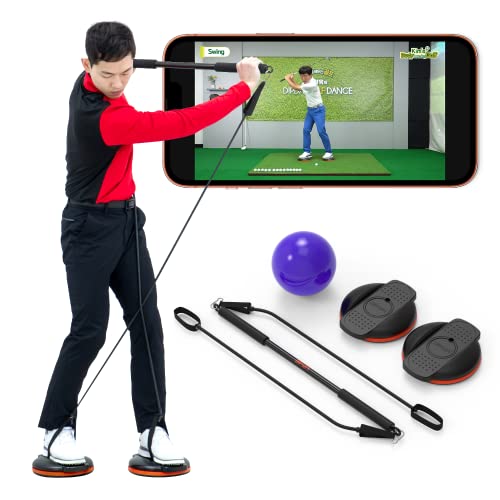 DIPDA Golf -Swing Trainer-Rotational Ability-Free Training Motion Video-Efficacy Proven by Our Research Papers+Ball+Stick+Video