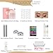 Makeup Practice Face Board, Reusable Silicone Makeup Mannequin Face with Makeup Practice Kit for Makeup Students and Beginners, Come with Makeup Brushes Set Eyeshadow Eyeliner Eyebrow Stencils