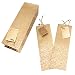 Produktbild LIOOBO 15 stücke Weihnachten Wein Taschen Papier Geschenk Taschen weinflasche wrap tragetaschen für Weihnachten Urlaub Party Candy Cookie Bag liefert (Gold)