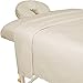 ForPro Premium Flannel Sheet 3-Piece Set, Natural, for Massage Tables, Includes Flat Sheet, Fitted Sheet, and Fitted Face Rest Cover