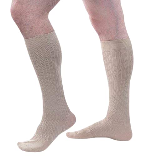 Allegro Men's 20-30 mmHg Essential 102 Ribbed Compression Support Socks