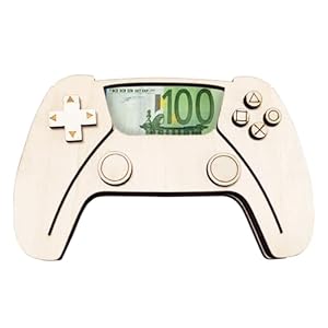 qingmeng Geburtstag Geldgeschenk Holz, Gamer Geschenk, Zocker Geschenk, Gaming Zimmer Spiel Deko für Jungen Mädchen, Coole Playstation Geschenke für Kindergeburtstag Männer Jungs Freunde Familie Party