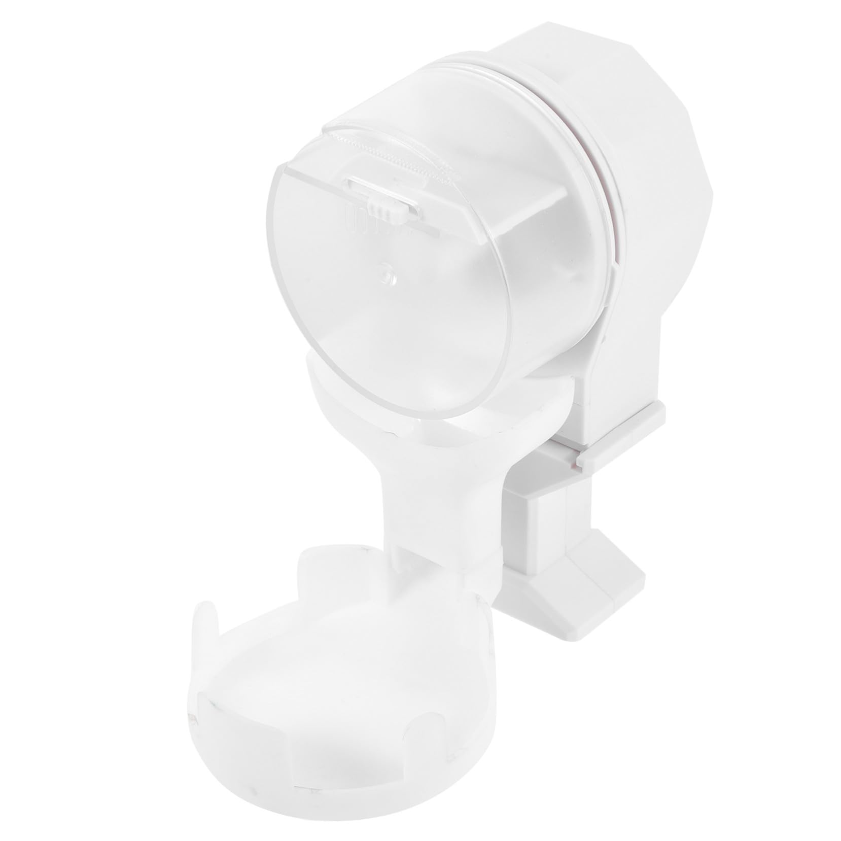Dispenser Automatico per Rettili e Tartarughe 100ml Ciotola Stabile in Plastica Bianca Vassoio Alimentatore per Alimentazione Controllata in Terrario