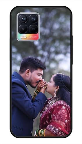 Image of NDCOM for Customised Realme 8 /8 Pro Back Cover | Protective Back Cover Realme 8 | Slim Stylish Realme 8 Pro Case DIY Personalised Photo Design | Customized Gift Custom Text Name Printed Glass Case