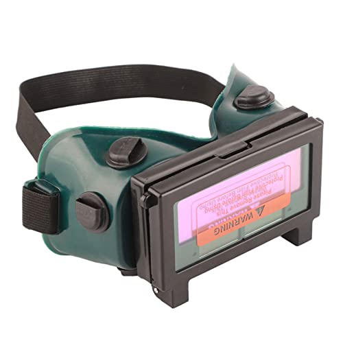 Solar-Schweißbrille, Schweißerbrille Automatisch Solar-Augenmaske Solar Automatische Verdunkelung Automatisch Dimmbare Flüssigkristall-Schweißmaske(Dunkelgrün)