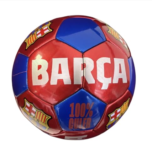 JYC CREATIVE Balón de Fútbol Oficial del Barcelona, Pelota para Jugar al Fútbol, Regalos Ideales para Aficionados, Regalo para Niños, Chicos y Adultos, Soccer Ball, (M10)