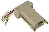 CableWholesale DB9 to RJ45 Modular Adapter - M/F - Serial Adapter, DB9 Male to RJ45 Female Jack, Gray, DB9 RJ45 Adapter, DB9 Male to RJ45 Female Modular Adapter Kit - 8 Conductor