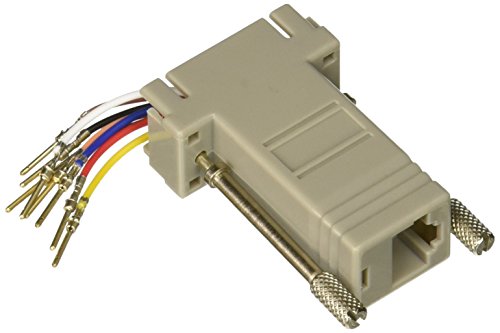 DB9 to RJ45 Modular Adapter - M/F - Serial Adapter, DB9 Male to RJ45 Female Jack, Gray, DB9 RJ45 Adapter, DB9 Male to RJ45 Female Modular Adapter Kit - 8 Conductor, Cablewholesale