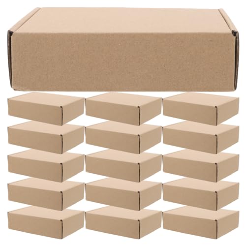 Didiseaon 20 Pcs Small Corrugated Paper Shipping Boxes 3-layer Thick Cardboard Mailer Boxes for Packaging and Moving 15x10x4cm Empty Packing for Industrial Use